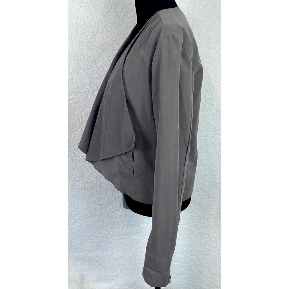 PINKMELO • Grey/Gold Drape Front Jacket, S - Picture 9 of 14